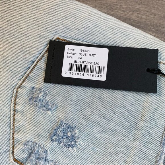 One Teaspoon Awesome Baggies Jeans Straight leg Boyfriend Distressed Denim - Picture 7 of 16